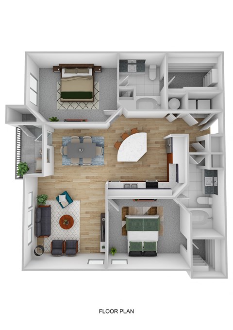 bedroom floor plan an in 3d